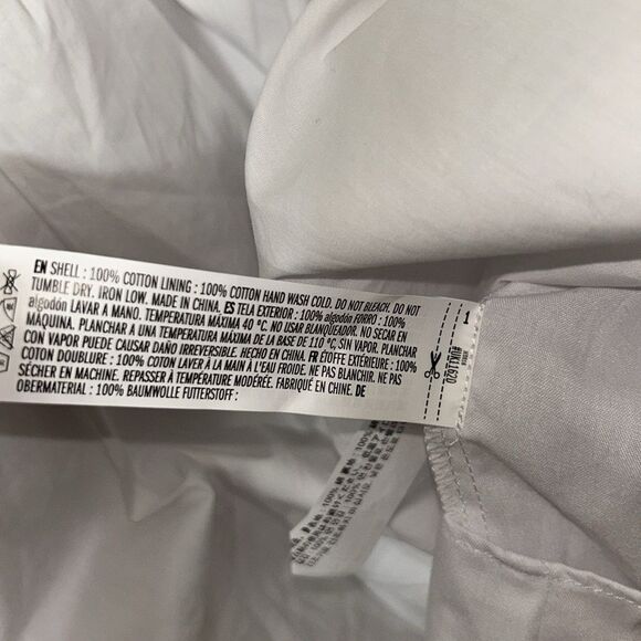 English Factory White Baby doll Mini Puff Sleeve White Dress(Size Large) - Picture 11 of 11